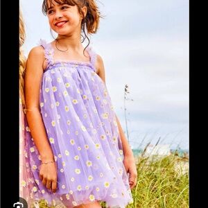 Lola Lavender Dress with Daisy Accents